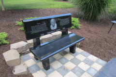 Jet black bench